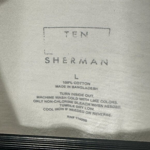 Ten Sixty Sherman Tee Shirt Womans Large White Cotton I have FOMO Funny 3/4 Slee - Picture 3 of 4